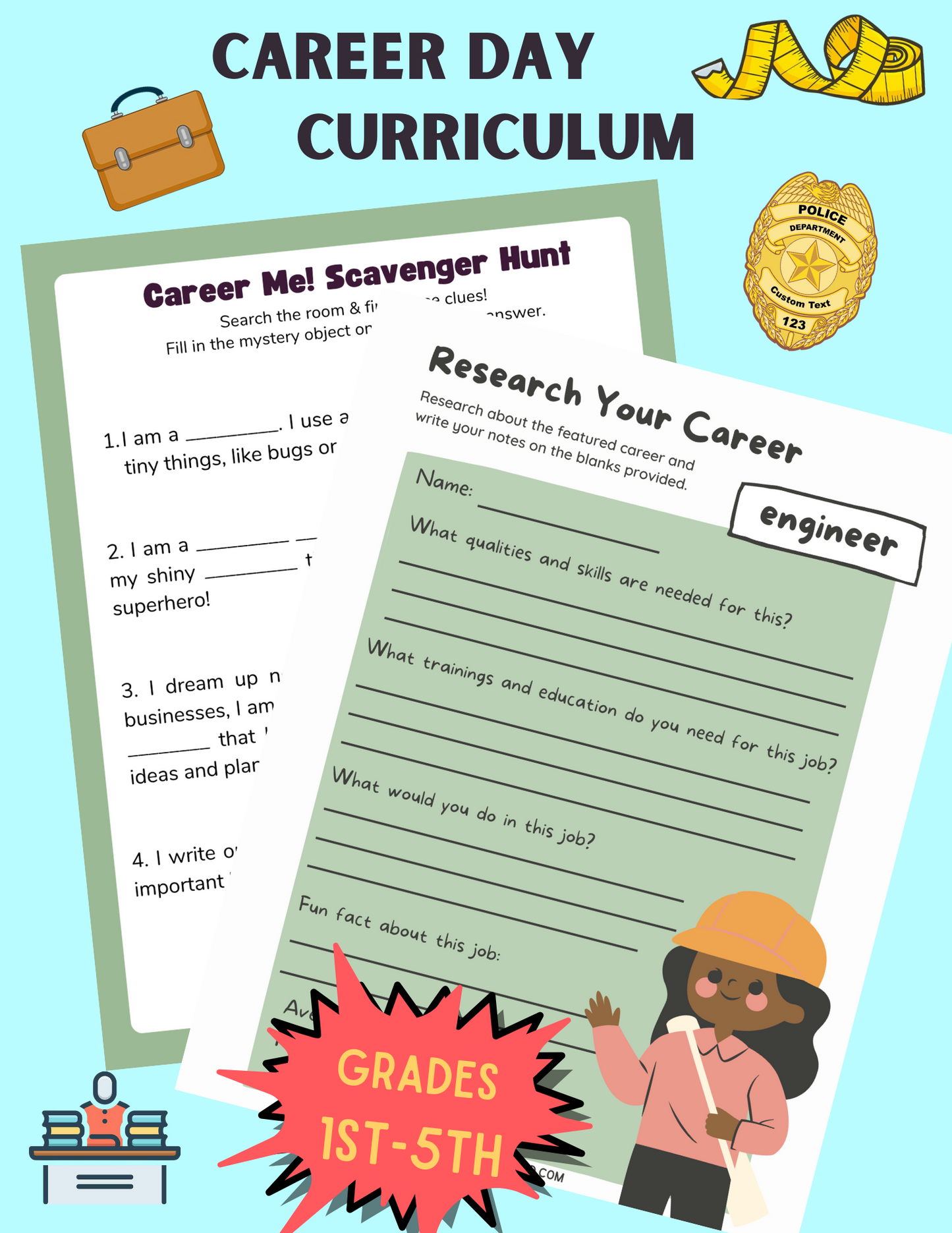 Career Day *CURRICULUM* 'I Know I Can' 1st-5th Grade